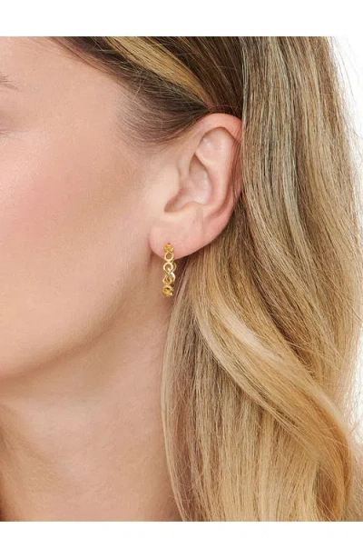 Devata Infinity Hoop Earrings In Red