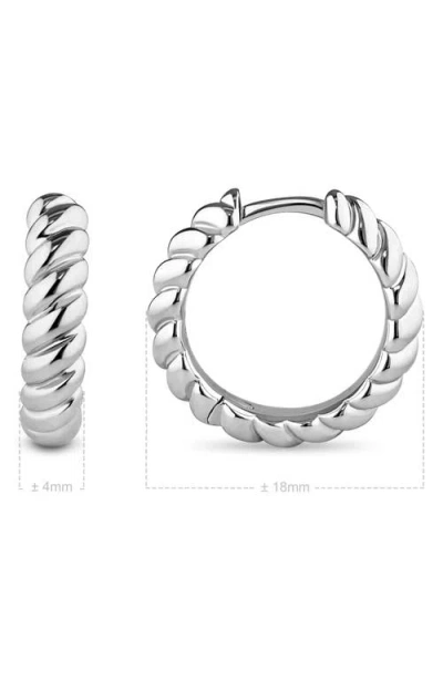 Devata Rope Hoop Earrings In Silver