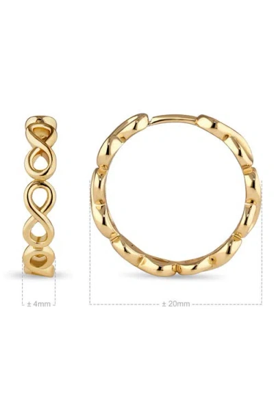 Devata Infinity Hoop Earrings In Red