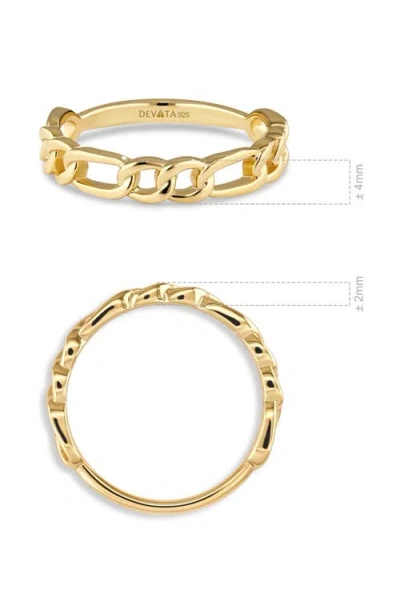 Devata Figaro Link Ring In Black