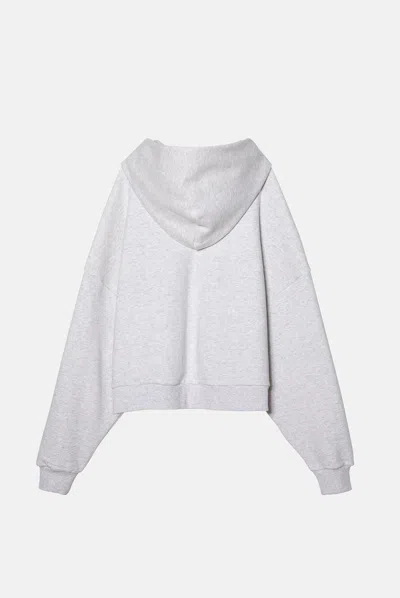 Elwood Zip Rectangle Hoodie In Gray