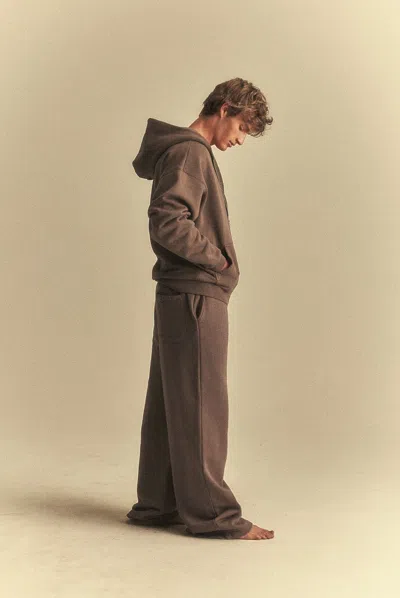 Elwood Core Zip Hoodie In Brown