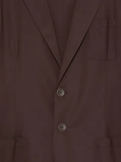 Herno Single-breasted Blazer In Brown