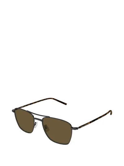Saint Laurent Pilot-frame Sunglasses In Neutral