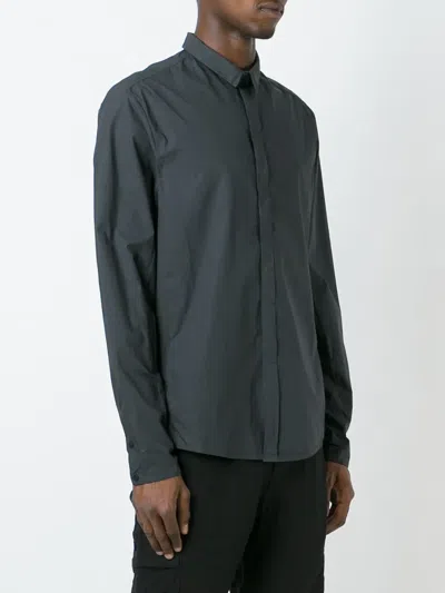 Transit Classic Button Down Shirt In Blue