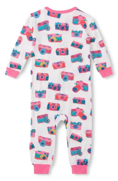 Hatley Sketchy Camera Print Zip Romper In Multi