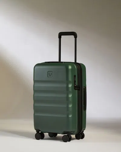 Antler Green Icon Stripe Medium Hard-shell Polycarbonate Suitcase 67cm In Green
