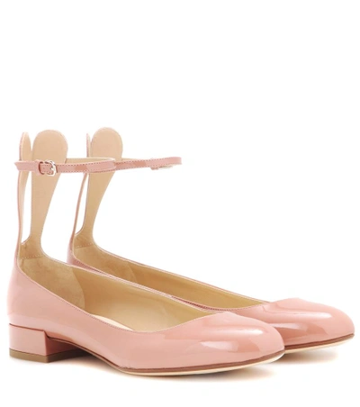 Shop Francesco Russo Patent Leather Ballerinas In Phard