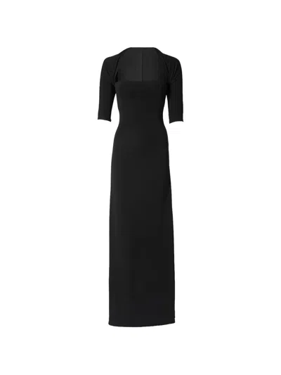 Jacquemus Bolero Stretch-jersey Midi Dress In Black