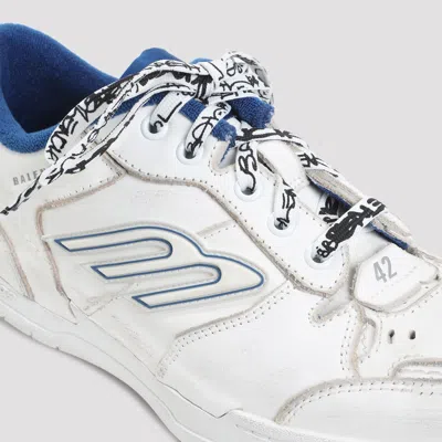 Balenciaga Hamptons Worn-out Sneakers In White And Blue In White