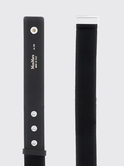 Max Mara Black Elasticated Webbing Belt In Black