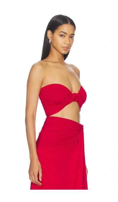 Sid Neigum Braid Bandeau Top In Red