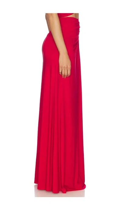 Sid Neigum Braid Skirt In Red