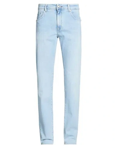 Hackett Man Jeans Blue Size 34 Cotton, Elastane In Blue