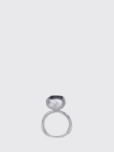 Rosa Maria Brushed Ring In Metallic