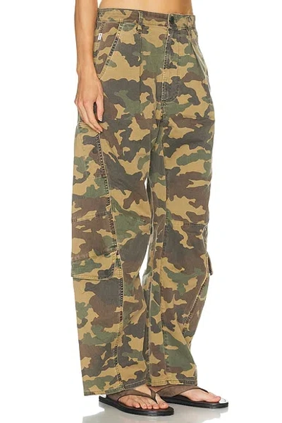 Citizen Of Humanity Flight Printed Mid-rise Straight-leg Cotton-blend Twill Cargo Pants In Multi