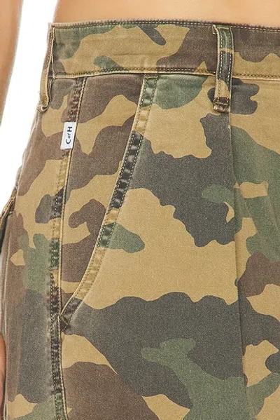 Citizen Of Humanity Flight Printed Mid-rise Straight-leg Cotton-blend Twill Cargo Pants In Multi