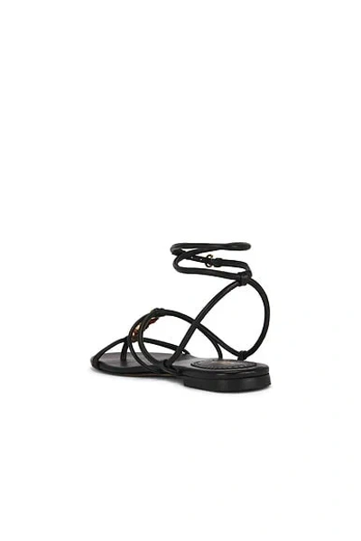 Isabel Marant Yctoria Beaded-strap Leather Sandals In Black