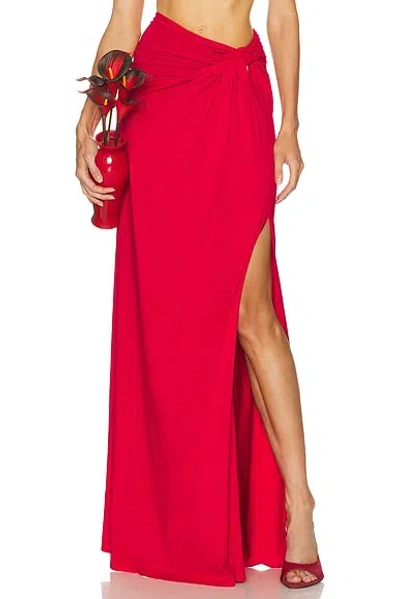 Sid Neigum Braid Skirt In Red