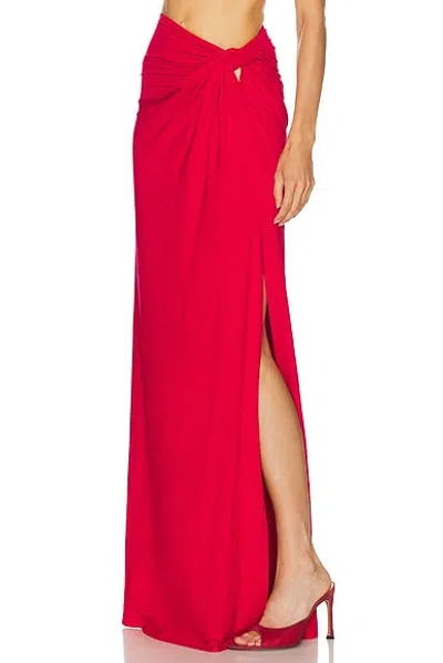 Sid Neigum Braid Skirt In Red