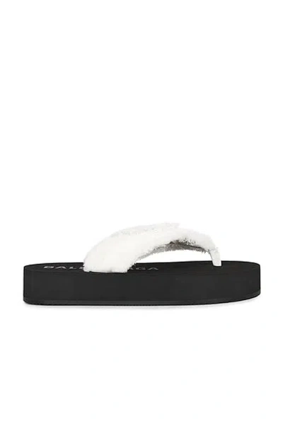 Balenciaga Jet Leg Platform Flip Flops In Viscose In Multi