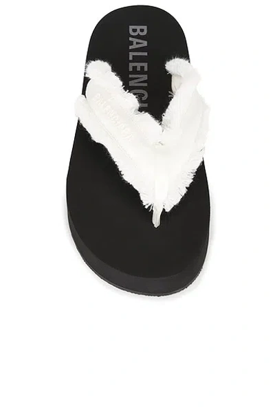 Balenciaga Jet Leg Platform Flip Flops In Viscose In Multi
