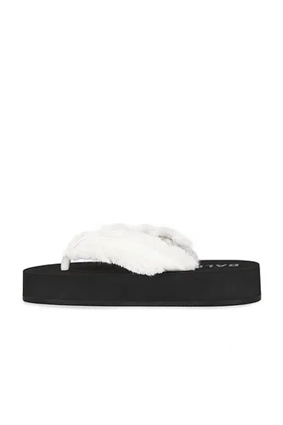 Balenciaga Jet Leg Platform Flip Flops In Viscose In Multi