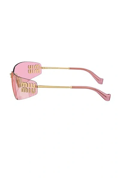 Miu Miu 75mm Oversize Rectangular Wrap Sunglasses In Multi
