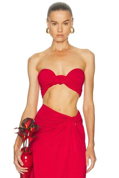 Sid Neigum Braid Bandeau Top In Red