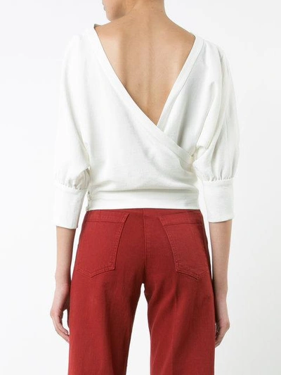 Shop Rachel Comey Cropped Sleeves Blouse - White