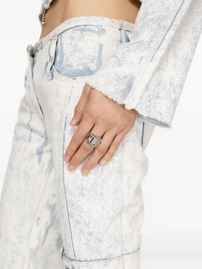 Acne Studios Logo Engraving Ring In Silver