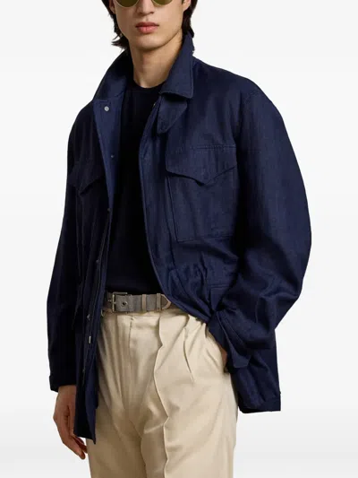 Ralph Lauren Flap-pocket Jacket In Blue