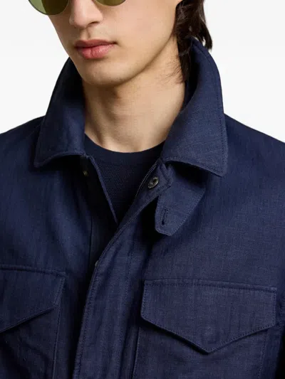 Ralph Lauren Flap-pocket Jacket In Blue