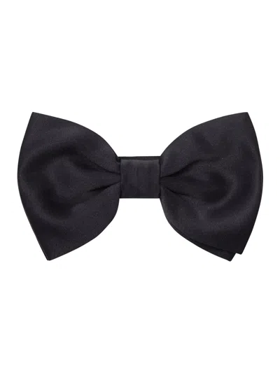 Tagliatore Solid Color Bow Tie In Black