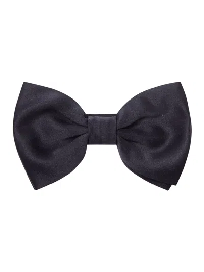 Tagliatore Solid Color Bow Tie In Black