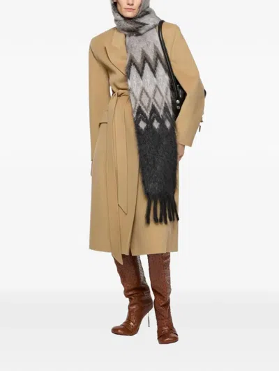 Acne Studios Double-breasted Belted Coat In Brown