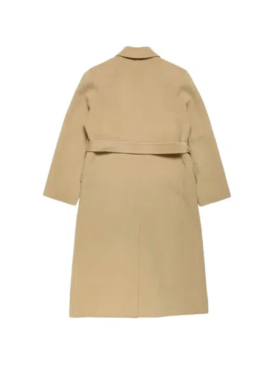 Acne Studios Double-breasted Belted Coat In Brown