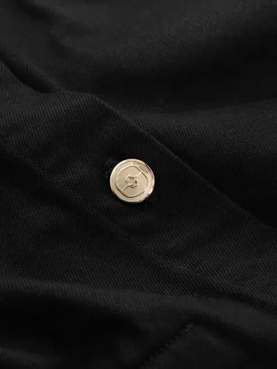 Rùadh The Constance Drawstring Denim Jacket In Black