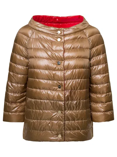 Herno Reversible Down Jacket In Red