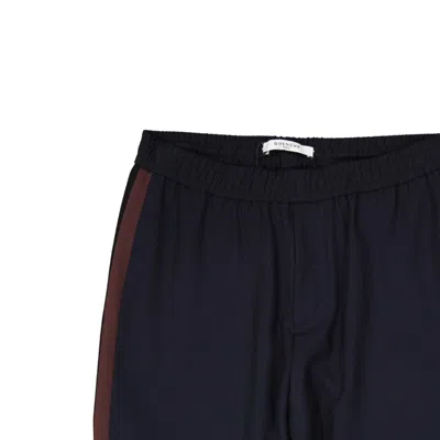Givenchy Striped Side Panel Wool Trousers Men In Black