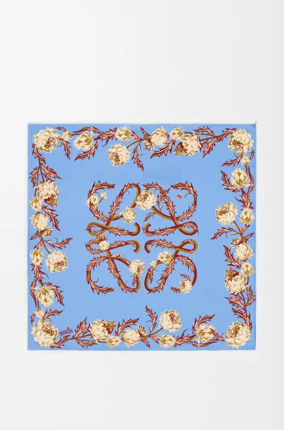 Loewe Square Silk Scarf In Multi