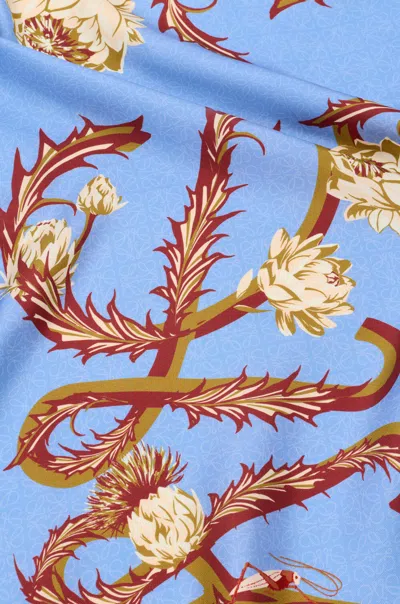 Loewe Square Silk Scarf In Multi