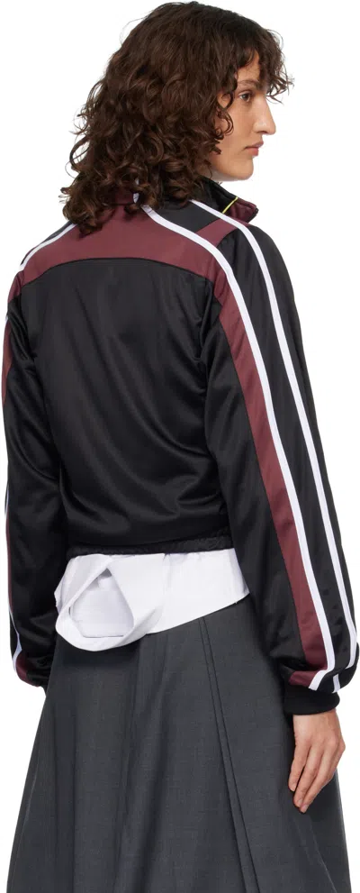Martine Rose Shrunken Tech Jacket Contrast Trim Design In Black