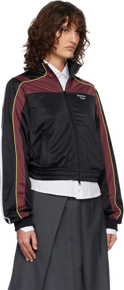 Martine Rose Shrunken Tech Jacket Contrast Trim Design In Black