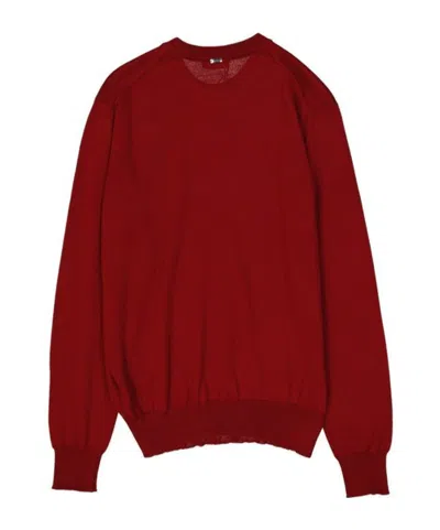 Herno Multicolor Virgin Wool Sweatshirt In Red