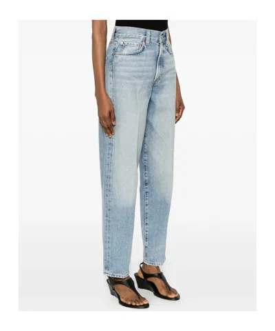Agolde Belt Loop Jeans In Blue