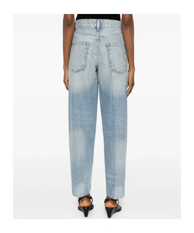 Agolde Belt Loop Jeans In Blue
