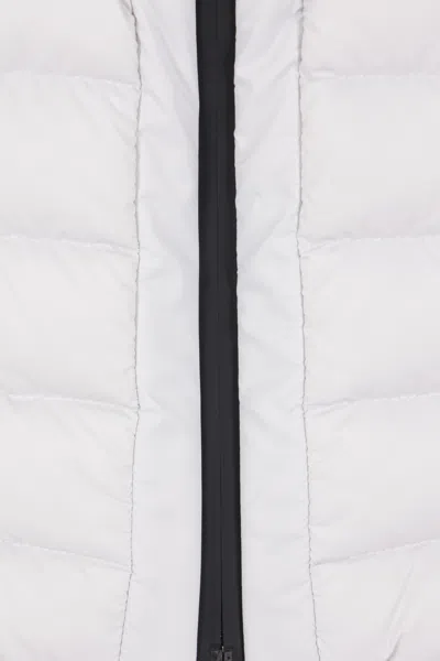 Moncler Logo Patch Down Jacket In White
