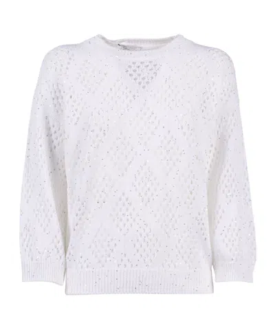 Peserico Openwork Sweater In Multi
