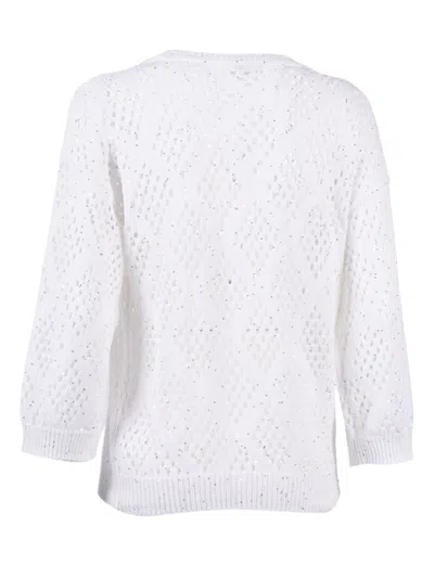 Peserico Openwork Sweater In Multi